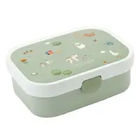 Cutie de gustări pentru copii albă/verde-deschis din plastic Little Farm by Little Dutch – Mepal