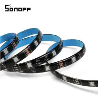 Kit Banda LED RGB Inteligenta Sonoff L1, Lungime 2M + Extensie 2M (Total 4M), Telecomanda inclusa, Control aplicatie