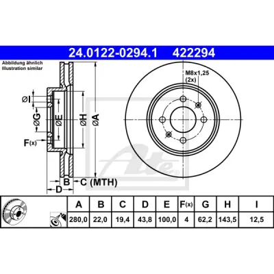 Disc frana ATE 24.0122-0294.1