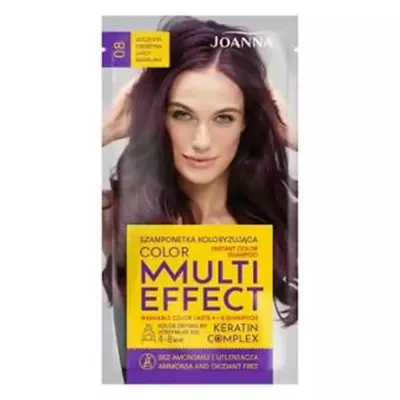 Sampon nuantator cu keratina Multi Effect Color 08 Violet, Joanna | 35 g