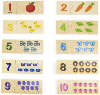 Puzzle cu numere și mulțimi Viga Toys