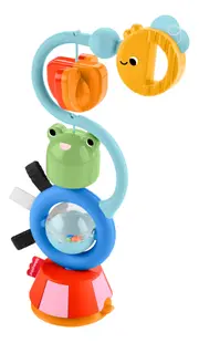Jucărie senzorială Fisher Price - Cu ventuză, multicoloră