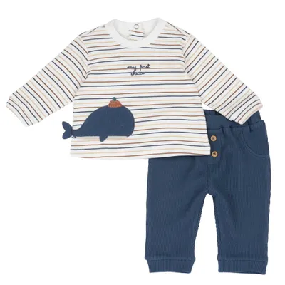 Costumas bluza si pantaloni bebe Chicco, Albastru, 00636-69MFCI