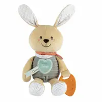 Jucarie copii din plus Chicco My Sweet DouDou multisenzorial cu zornaitoare, bej, 0luni+
