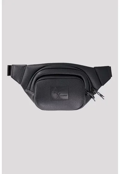 Borseta de piele ecologica cu fermoar - Negru