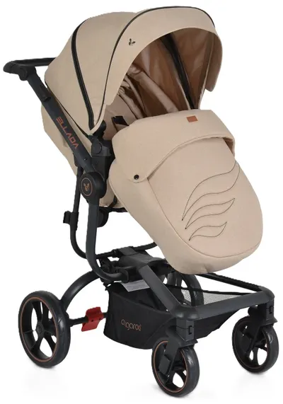 Carucior combinat 2 in 1 Cangaroo - Ellada, bej, 3 in 1