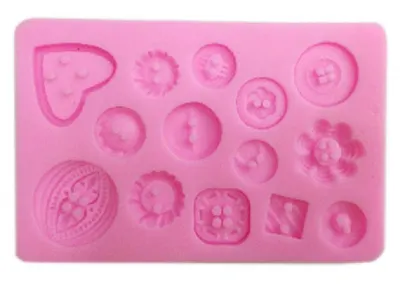 Mold de silicon (formă) Em Art - Butoane, 115 x 72 x 9 mm