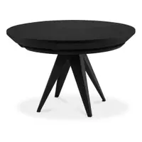Masă de dining rotundă extensibilă cu blat negru cu blat suplimentar ø 120 cm Magnus – Windsor & Co Sofas