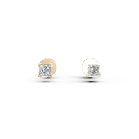Cercei din aur galben cu diamante princess de 0.29ct