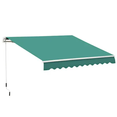 Outsunny Rulou Parasolar de Perete Impermeabil, Protecție UV și Rezistență la Apă, 295x245 cm, Verde | Aosom Romania