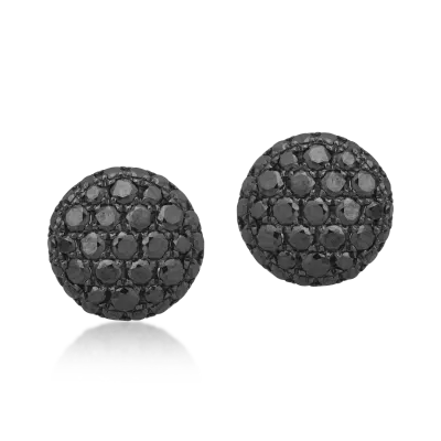 Cercei din aur alb cu diamante negre de 1.03ct