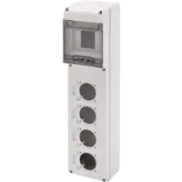 Organizator de santier Q-DIN 5 MODULE - 4 FLANSE-OUTLET STANDARD SOCKET 50x50 mm- IP65