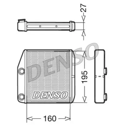 Schimbator caldura, incalzire habitaclu DENSO DRR09075