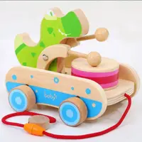 Jucarie de Tras din Lemn - Crocodil Montessori - Nurio