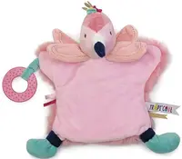 Jucarie moale de imbratisat Eurekakids - cu activitati, Flamingo