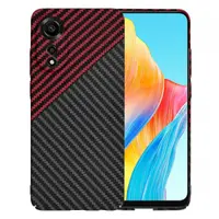 Husa pentru Oppo A78 4G, Techsuit, Carbonite FiberShell, Neagra Rosie