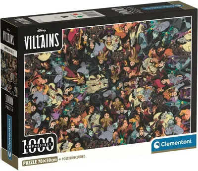 Puzzle Clementoni - 1000 piese - Răufăcătorii Disney