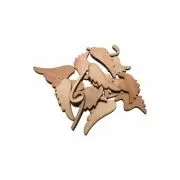 Accesorii creatie - lemn - mixt aripi ingeri + bastonase, set 20 buc, Colorarte