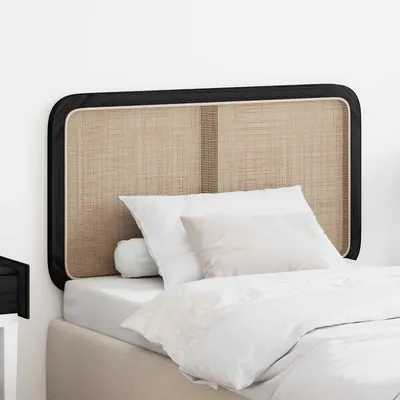 vidaXL Tăblie cap cu headboard Negru 100 x 55 x 3 cm Ratan
