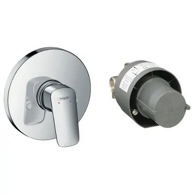 Set baterie dus si corp incastrat crom Hansgrohe, Logis
