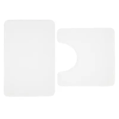 Covorașe de baie albe pentru WC 2 buc. din spumă cu memorie 50x80 cm Anti-Bacterial – Catherine Lansfield