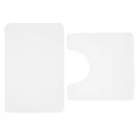 Covorașe de baie albe pentru WC 2 buc. din spumă cu memorie 50x80 cm Anti-Bacterial – Catherine Lansfield
