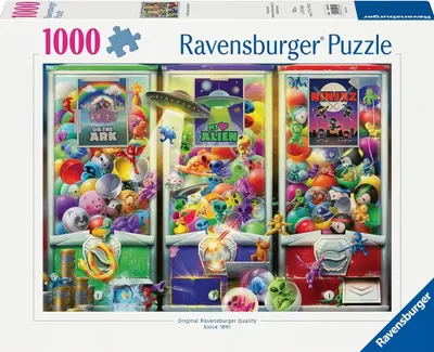 Puzzle Ravensburger din 1000 piese - Animale, extratereștri și ninja