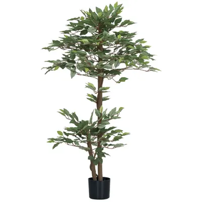 Outsunny Arbre Artificiel Plante Artificiel ficus Inaltime 1,5 m Trunchi Ramuri Liane Imitation Moss Feuilles Grand realism Ghiveci Inclus | Aosom Romania