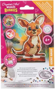 Set de broderie cu diamante Craft Buddy - Crystal Art Buddies: Cangur, 7 piese