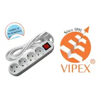 Vipex 43005 Prel suco (3×1,5mm) 4p 2m intrerupator