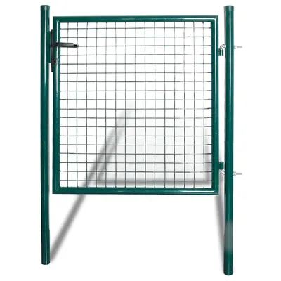 vidaXL Poartă de gard cu o singură ușă 100x100 cm, oțel vopsit în câmp electrostatic
