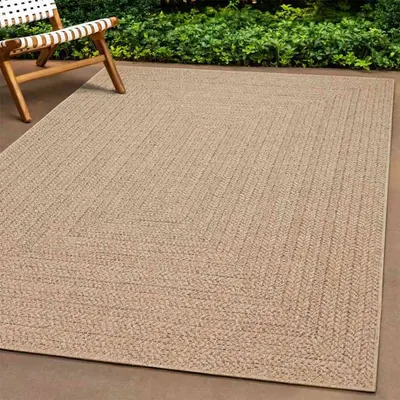 vidaXL Covor ZIZUR aspect iută, 120x120cm, pentru interior și exterior