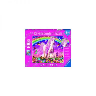 Puzzle Unicorn si Curcubeu, 100 Piese