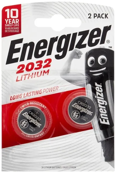 Baterii litiu Energizer - CR2032, 3V, 2 bucăți