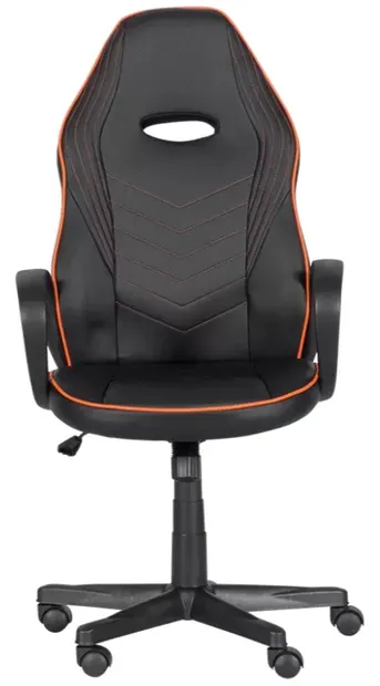 Scaun de gaming Carmen - 7530, negru/portocaliu