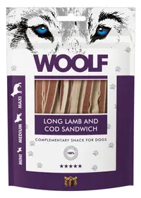 WOOLF DOG SNACKS Long Lamb and Cod Sandwich 100g