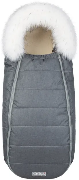 Sac universal de iarna pentru carucior cu lana de oaie DoRechi - Baby XS Grafit