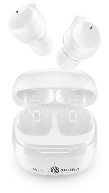 Căști wireless Cellularline - Music Sound Flow, TWS, albe