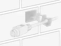Set 10 bucati suport cu adeziv cu 2 sloturi pentru cablu, Delock 60177
