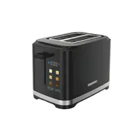 Prajitor de paine Daewoo, putere 800 W,Display LED, functie reincalzire, functie decongelare, tavita pentru firimituri, control electronic rumenire, carcasa Cool Touch, culoare negru