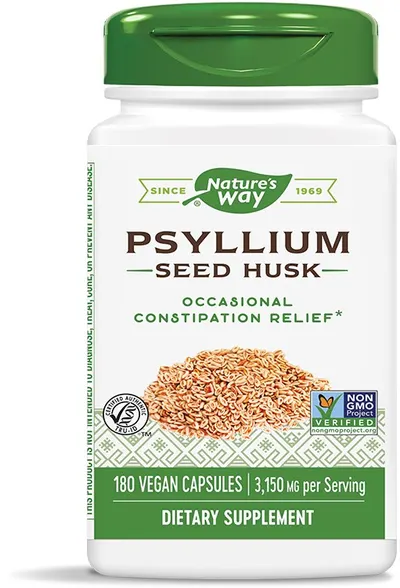 Psyllium Seed Husk, 525 mg, 180 capsule, Nature's Way