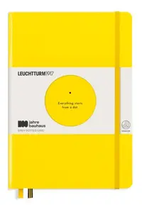 Caiet agenda Leuchtturm1917 Bauhaus 100 - A5, galben, linii punctate