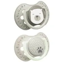 Suzeta din silicon Lovi - Buddy bear, 6-18 luni, 2 bucati