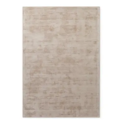 Covor bej țesut manual din viscoză 80x150 cm Noemi – Vikosa