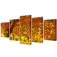 Set tablouri de perete cu imprimeu artar, 200 x 100 cm