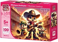 Puzzle pentru copii Art Kids din 100 piese - Muzicieni cowboy