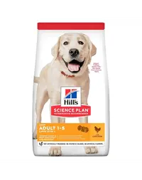HILL'S Science Plan Canine Adult Light Large breed Chicken 18 kg pentru caini de rasa mare + 3 conserve GRATIS