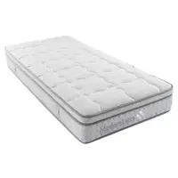 Saltea cu arcuri pocket 7 zone 90x200 cm H3, Alb | Aosom Romania