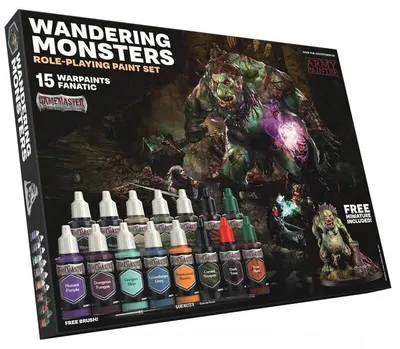 Set de vopsele și figurină The Army Painter – GameMaster: Wandering Monsters Role-playing Paint Set