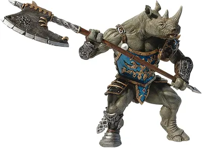 Figurina Papo Fantasy World – Razboinicul Rinocer